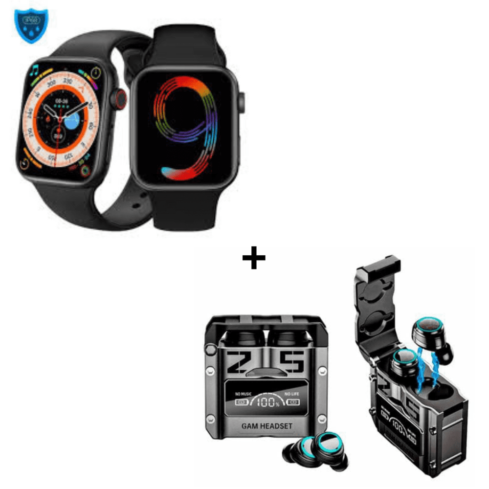 Combo Smartwatch I9 Pro Max S Negro + Audífonos Gamer M25