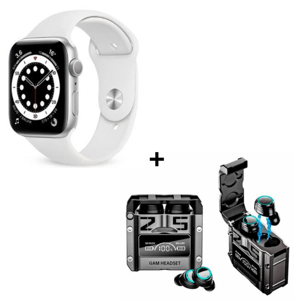 Combo Smartwatch I9 Pro Max S Blanco + Audífonos Gamer M25