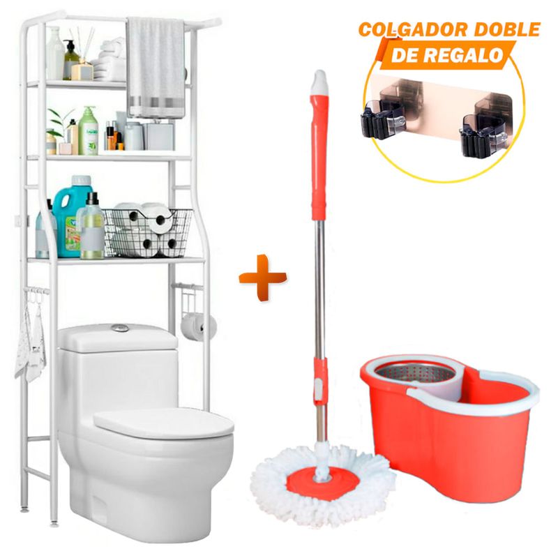 Estante de Baño con Porta Toallas 32B Y Cepillo para Inodoro ML I Oechsle -  Oechsle