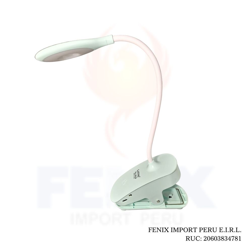 Lámpara De Escritorio Clip Táctil Multifuncional Cn-L3801b VERDE