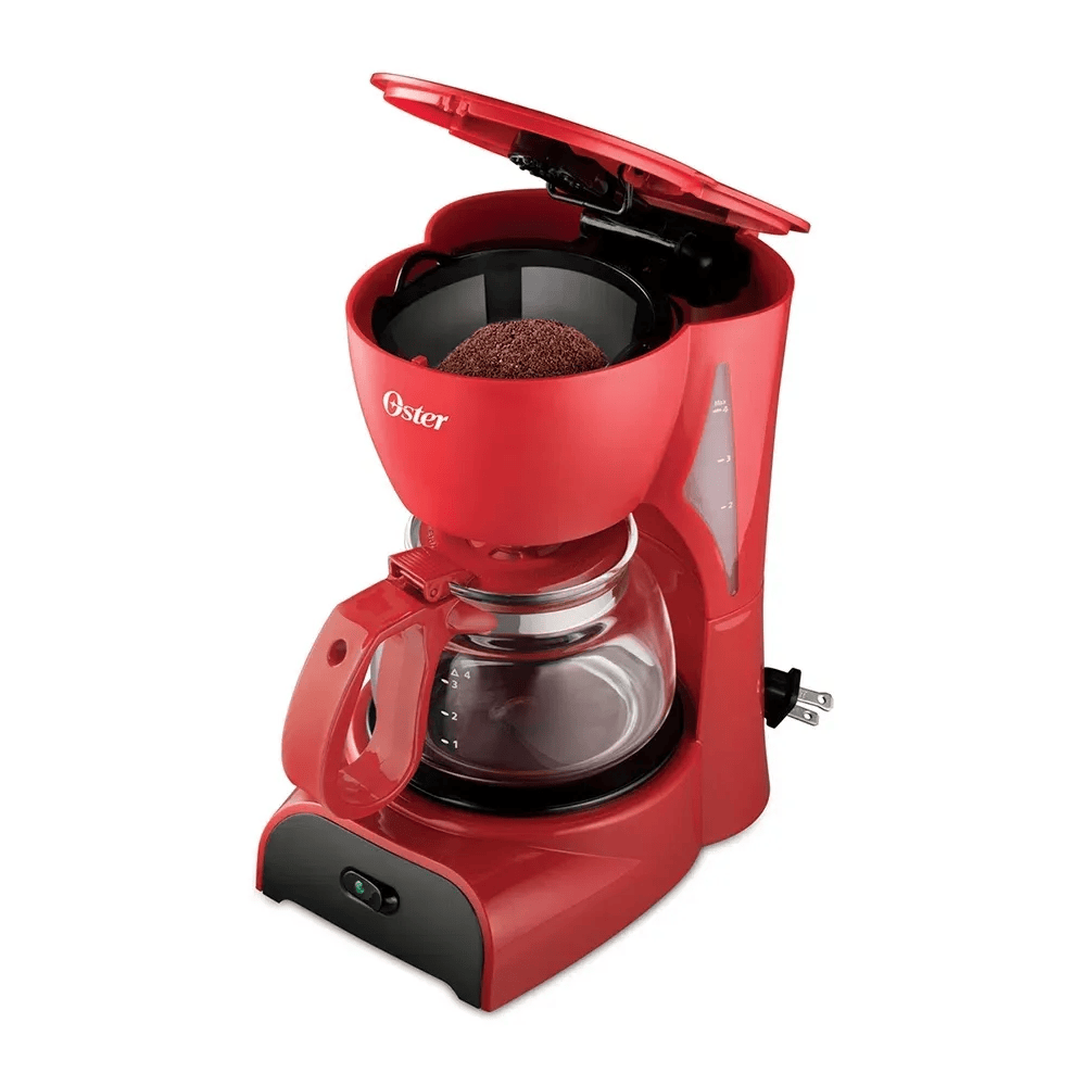 CAFETERA BLACK DECKER-5 TAZAS-FILTRO PERMANENTE-BOTON ENCENDIDO Y  APAGADO-ROJA - Alti