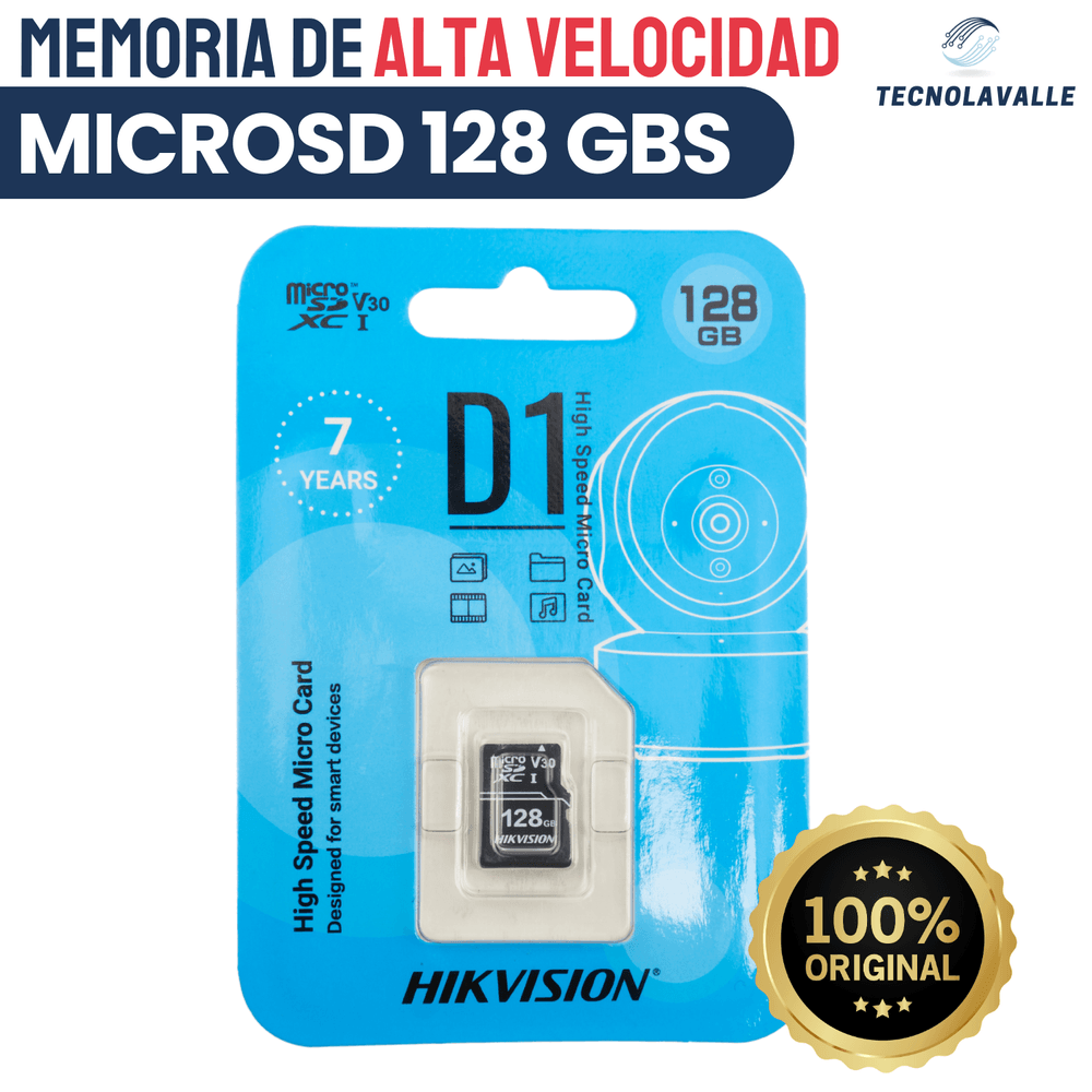 Memoria MicroSD 128 GB Clase 10 Hikvision - Tecnolavalle I Oechsle - Oechsle