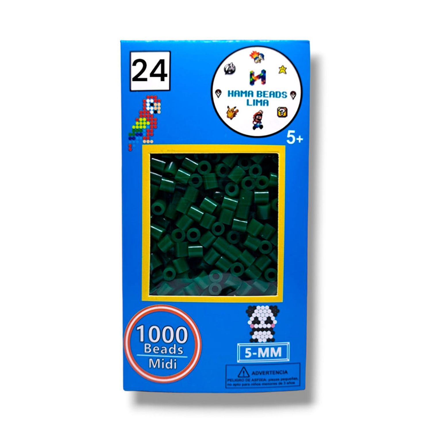 Cajita de Colores Hama Beads de 1000 Unidades Midi 5mm Verde Oscuro I  Oechsle - Oechsle
