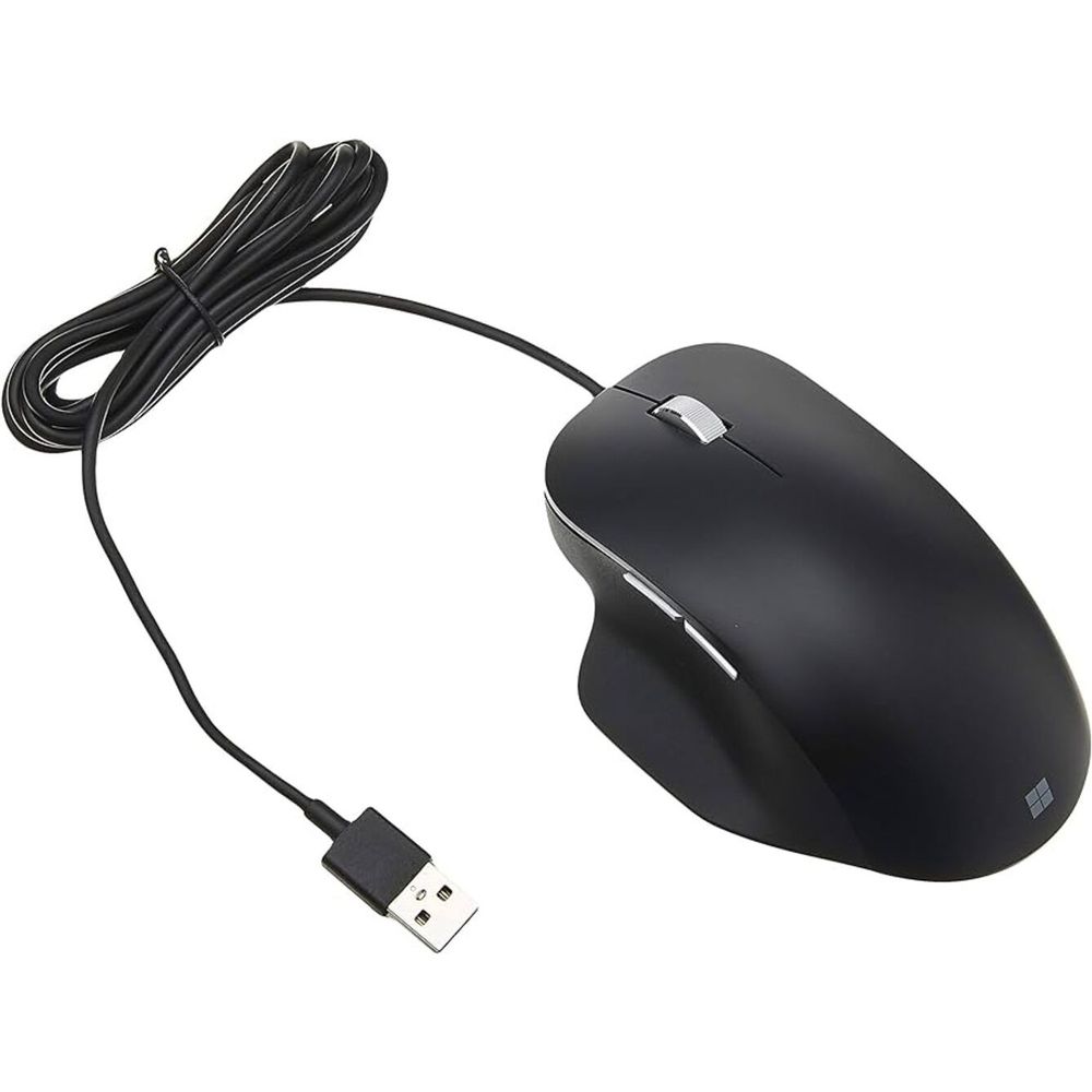 Mouse Ergonomico con Cable Negro