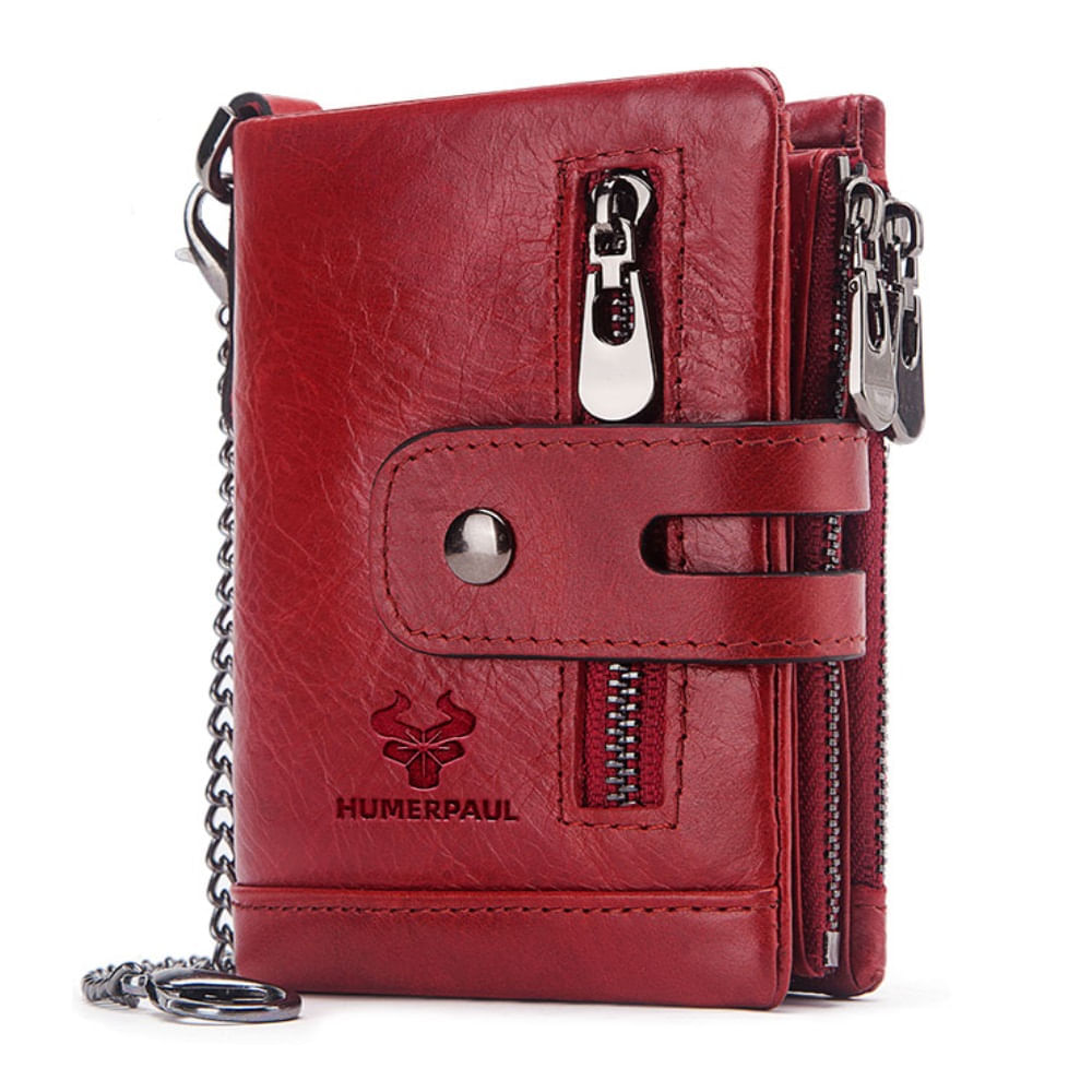 Billetera de Hombre Clasica Humerpaul Rojo