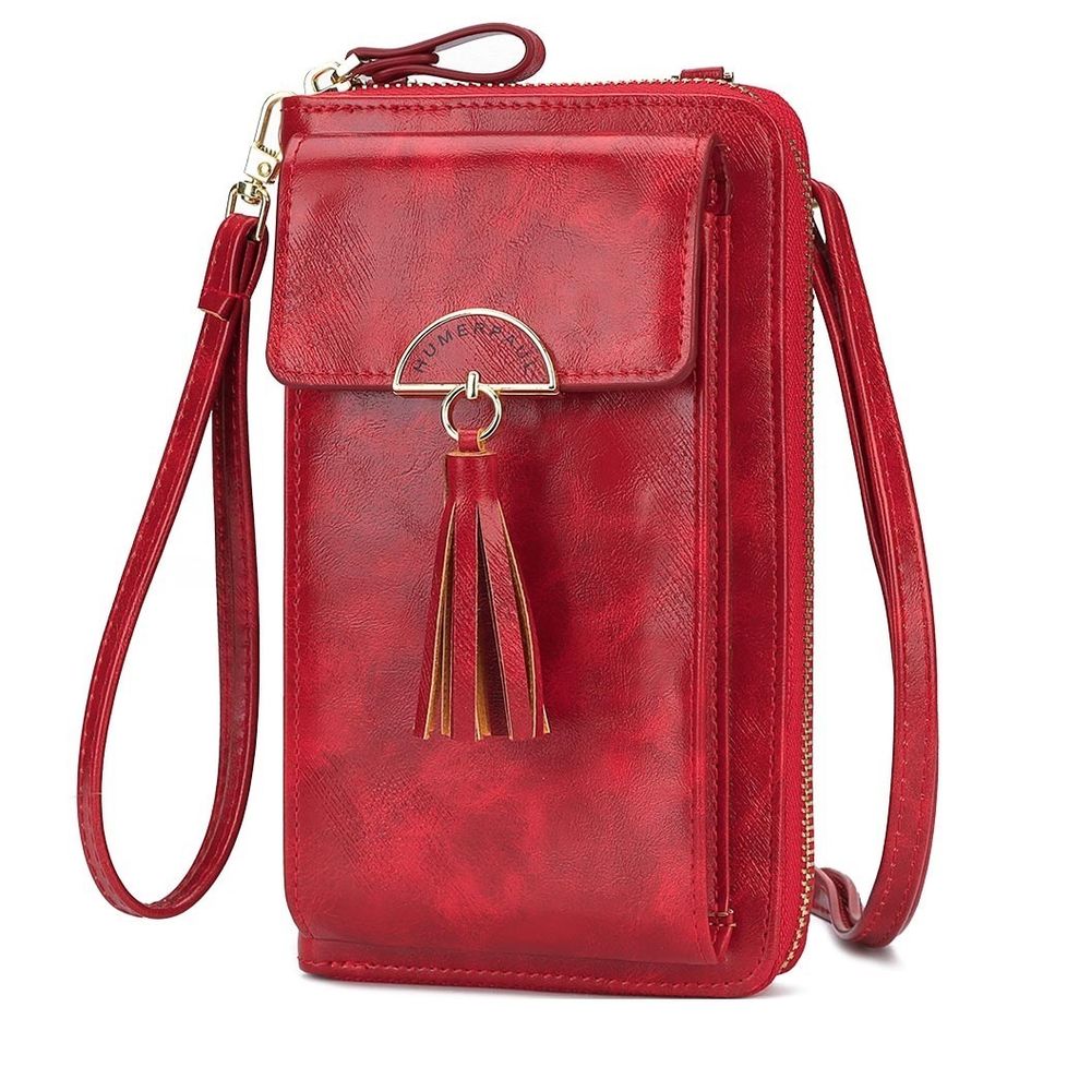 Morral de Mujer Elegante Cuero PU Rojo