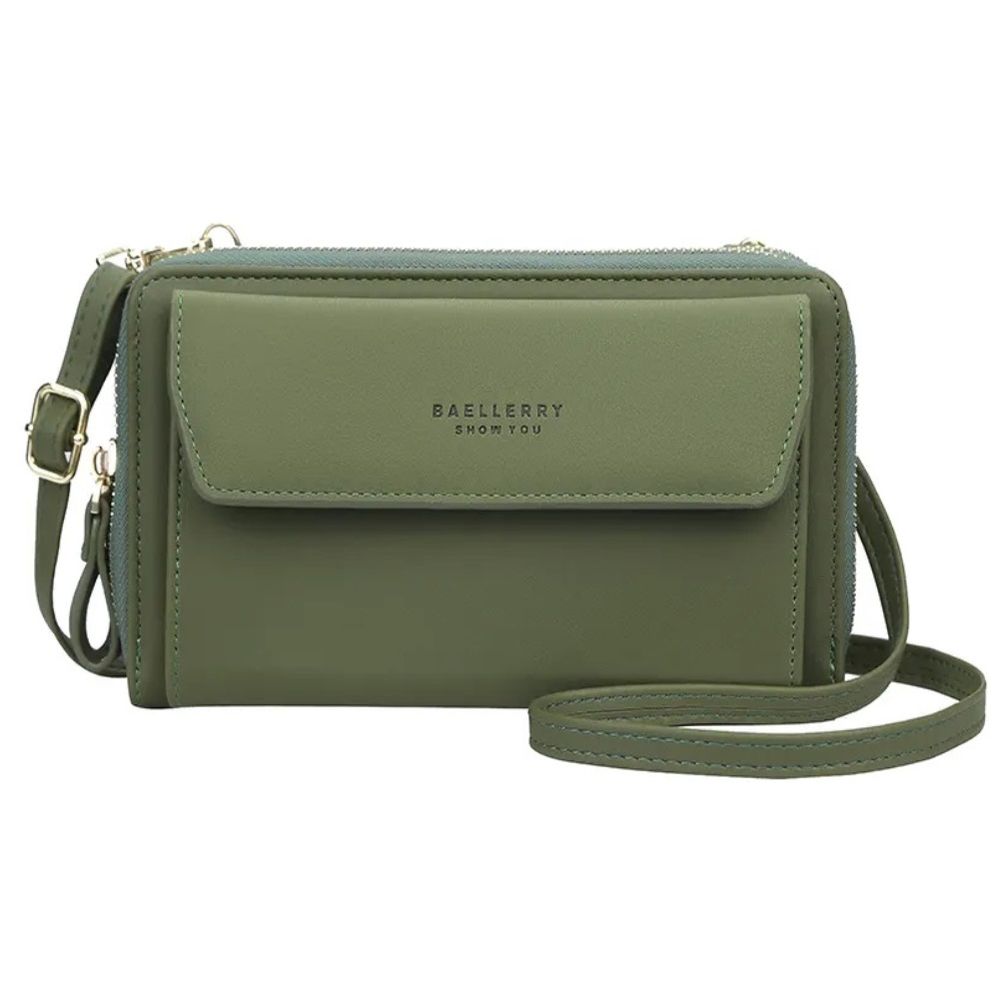 Cartera Billetera para Mujeres Cuero PU Baellery Original Verde