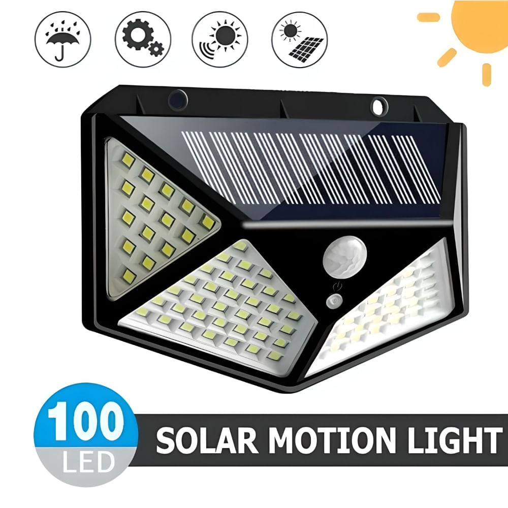 Pack X5 Lampara Solar 100 Led Exterior - Tienda Online