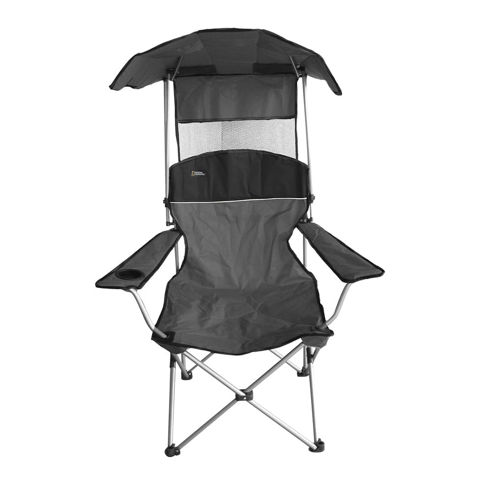 Silla plegable con techo Canopy Chair - National Geographic-CNG915-Gris con negro
