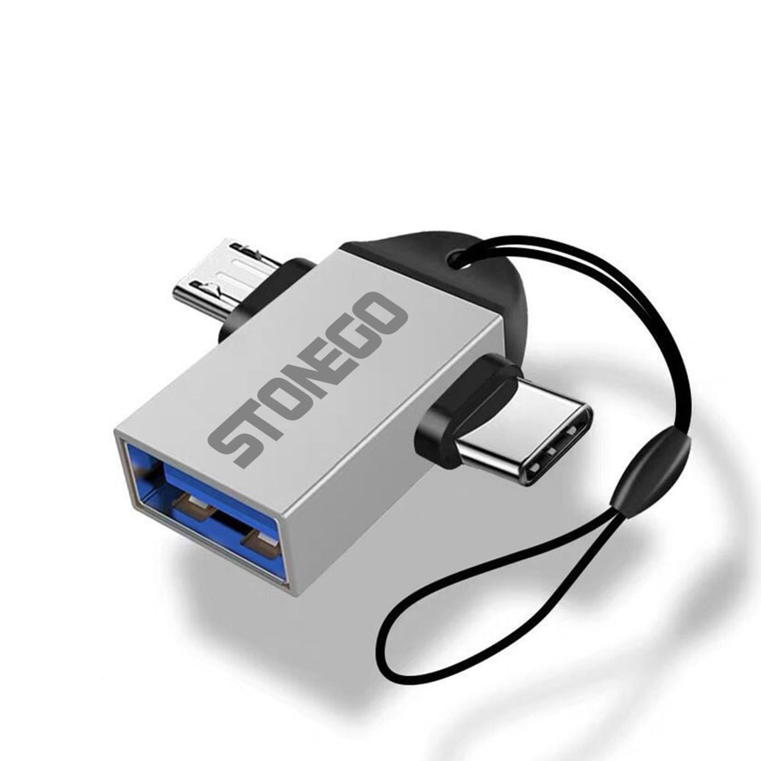 Adaptador OTG StoneGo USB Tipo A Hembra a Micro USB y Tipo C Macho Dos en  uno I Oechsle - Oechsle