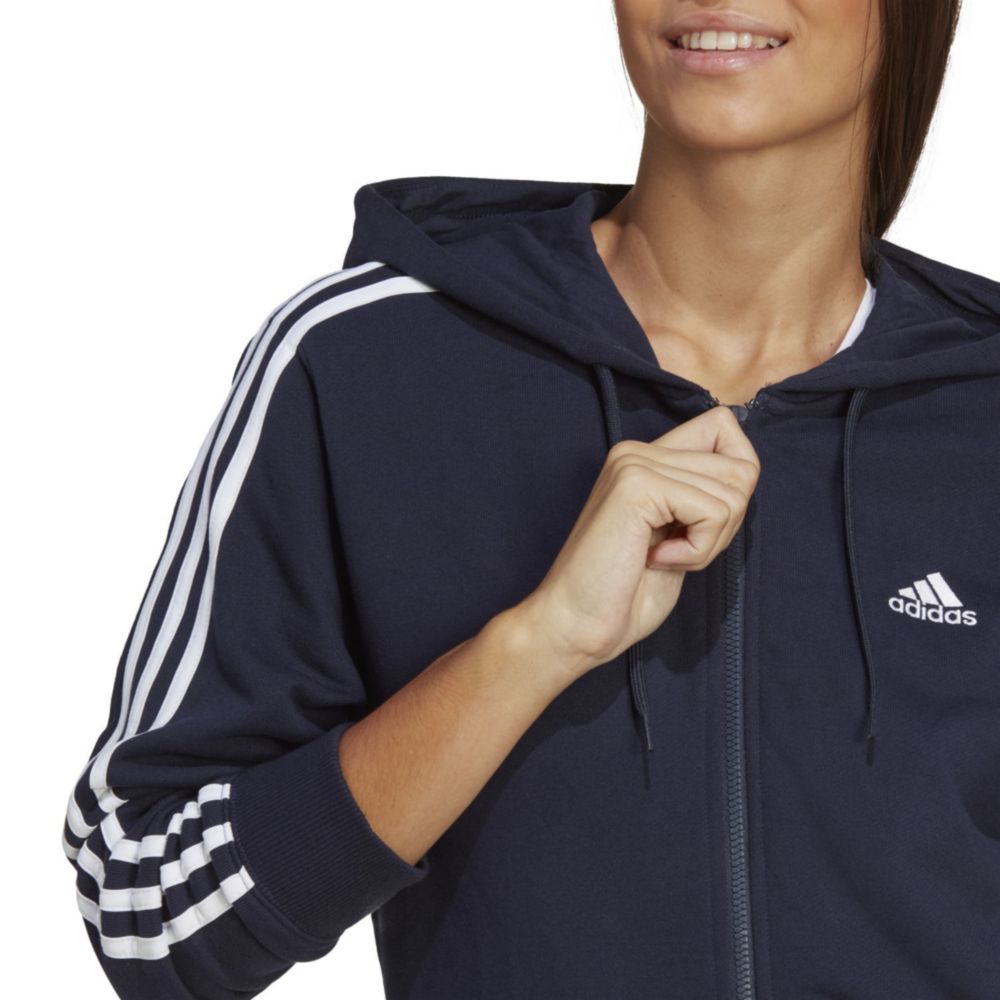 adidas Ropa deportiva para mujer con cremallera de 3 barras