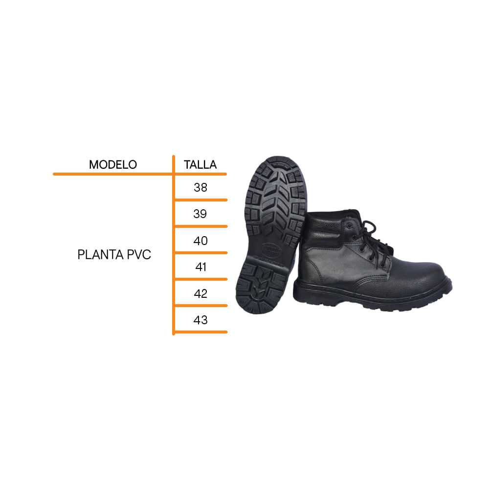 Botas de seguridad con planta de PVC Talla: 38 Oechsle