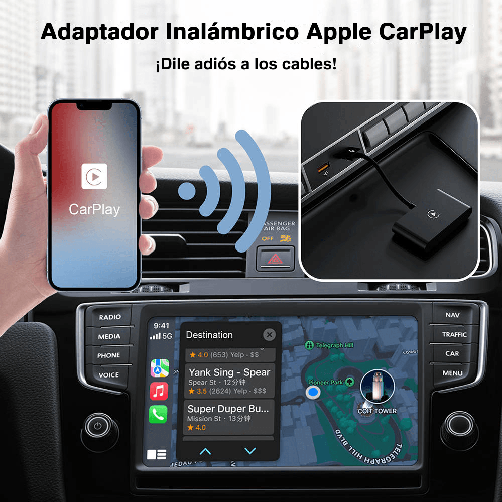 Adaptador Inalámbrico Apple CarPlay - Promart