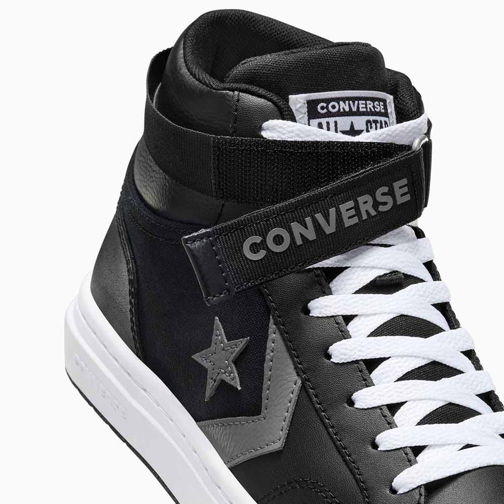 Converse negras best sale de cuero hombre