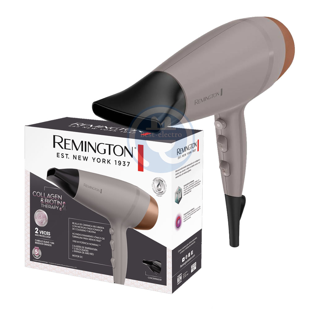 Secador-Remington-D26A-Therapy-Colageno-y-Biotina-1900-Watts