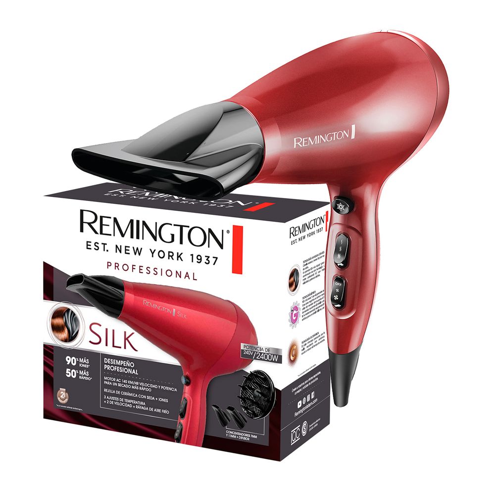 Secador-Remington-Silk-Profesional-AC9096-Rojo-2400-Watts
