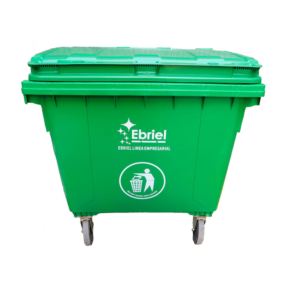 Contenedor de plastico 1100 litros Verde Ebriel