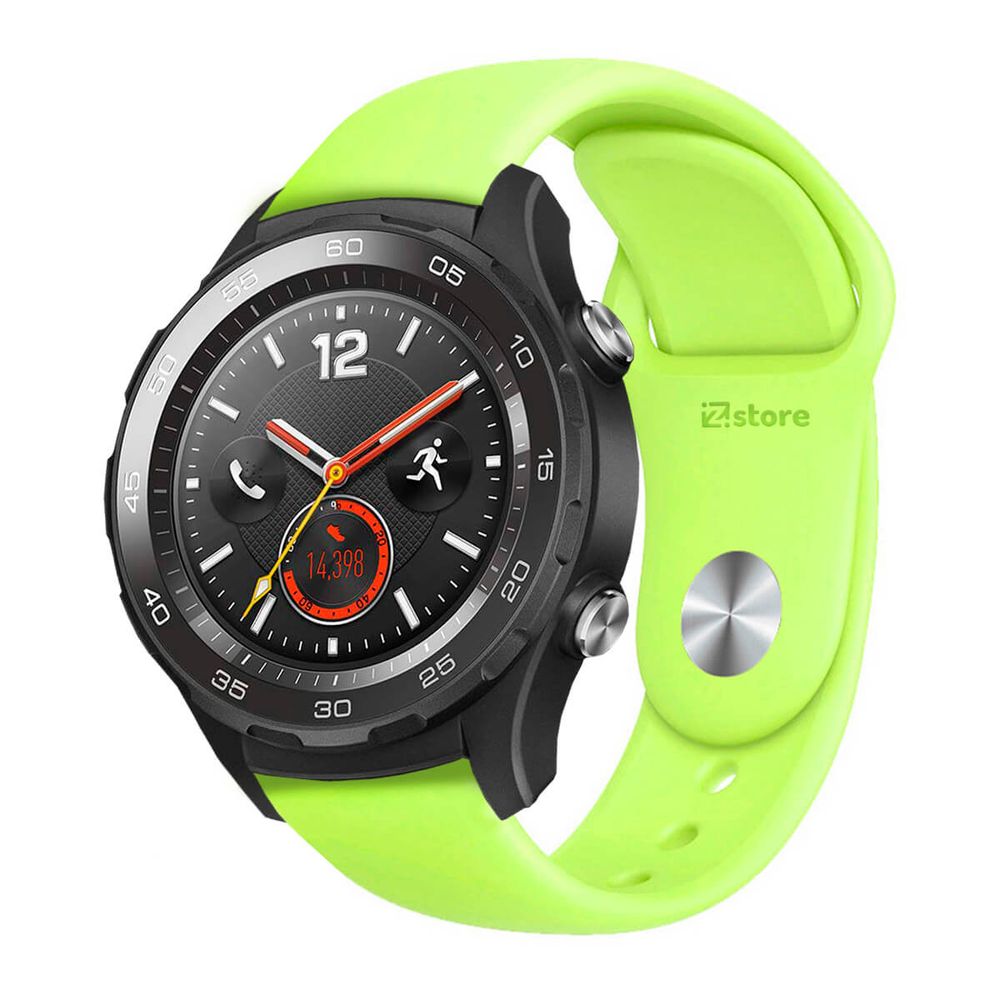 Correa Compatible Con Huawei Watch 2 Classic Verde Limon Broche 22mm