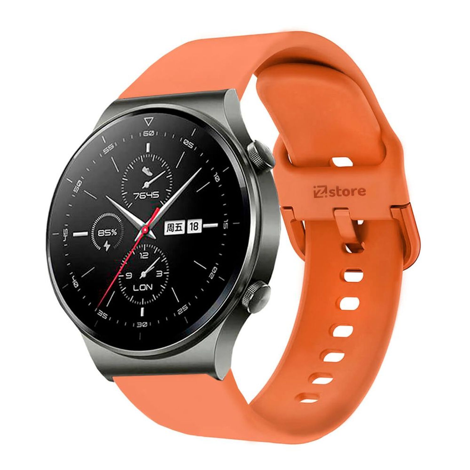 Correa Compatible Con Huawei Watch GT2 Pro Naranja Evilla 22mm I