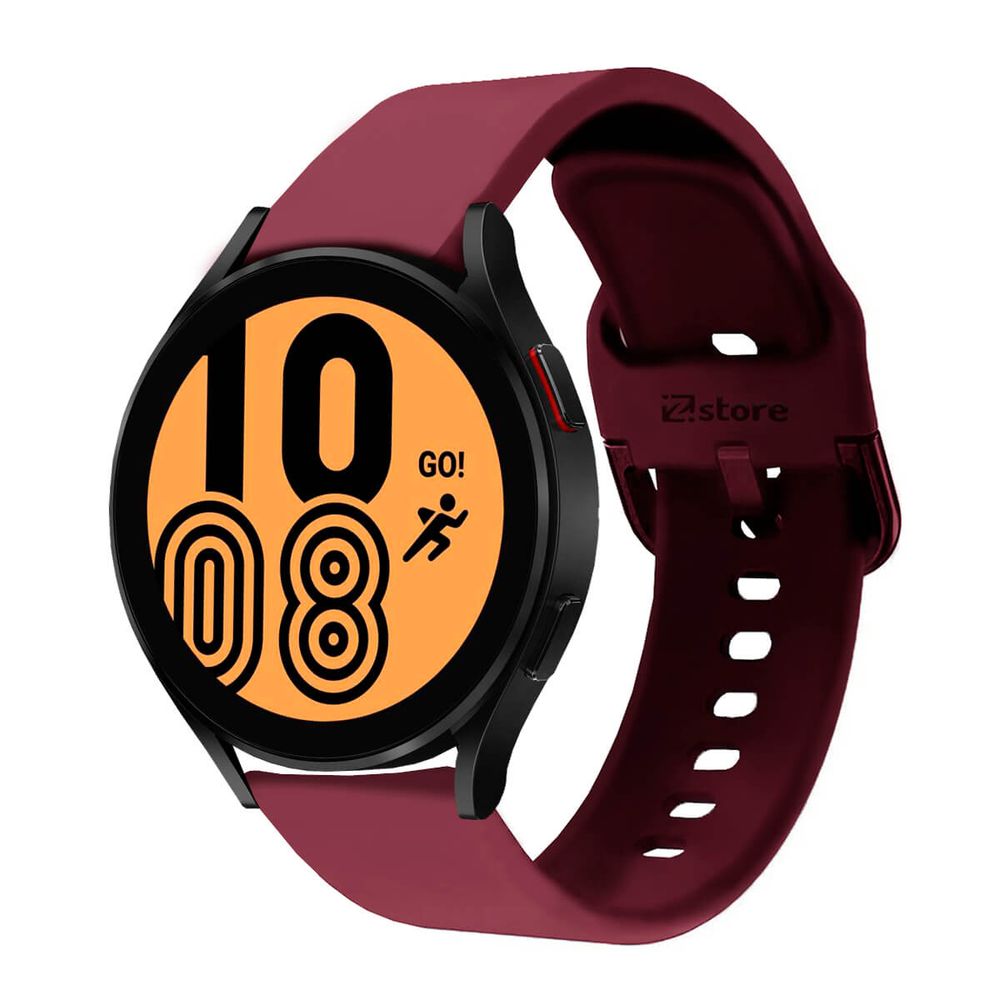 Correa Compatible Con Samsung Galaxy Watch 42mm Vino Rojo Evilla 20mm