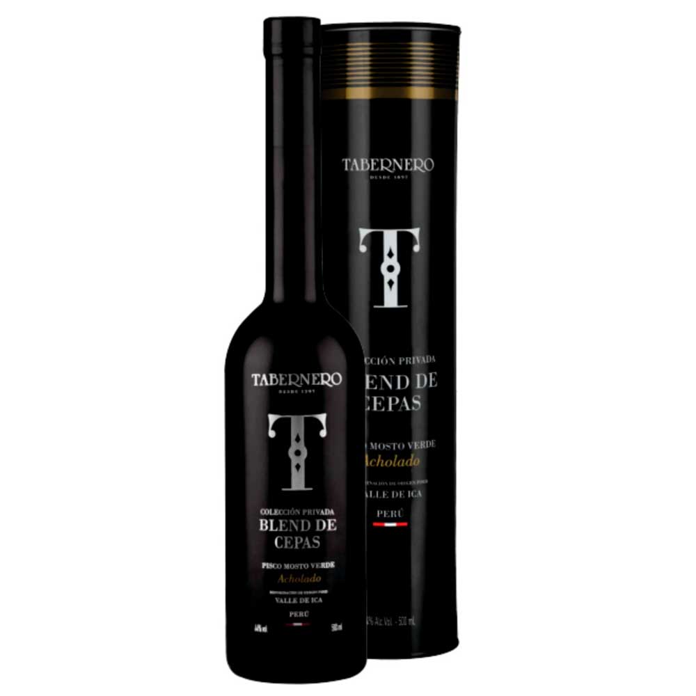 Pisco TABERNERO Mosto Verde Tres Cepas Botella 500ml