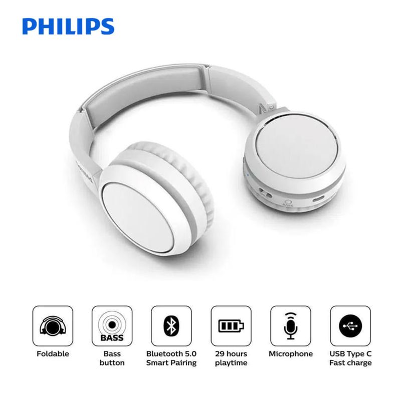 Audífonos Blancos Headphones Inalámbricos Bluetooth Tipo C I Oechsle -  Oechsle