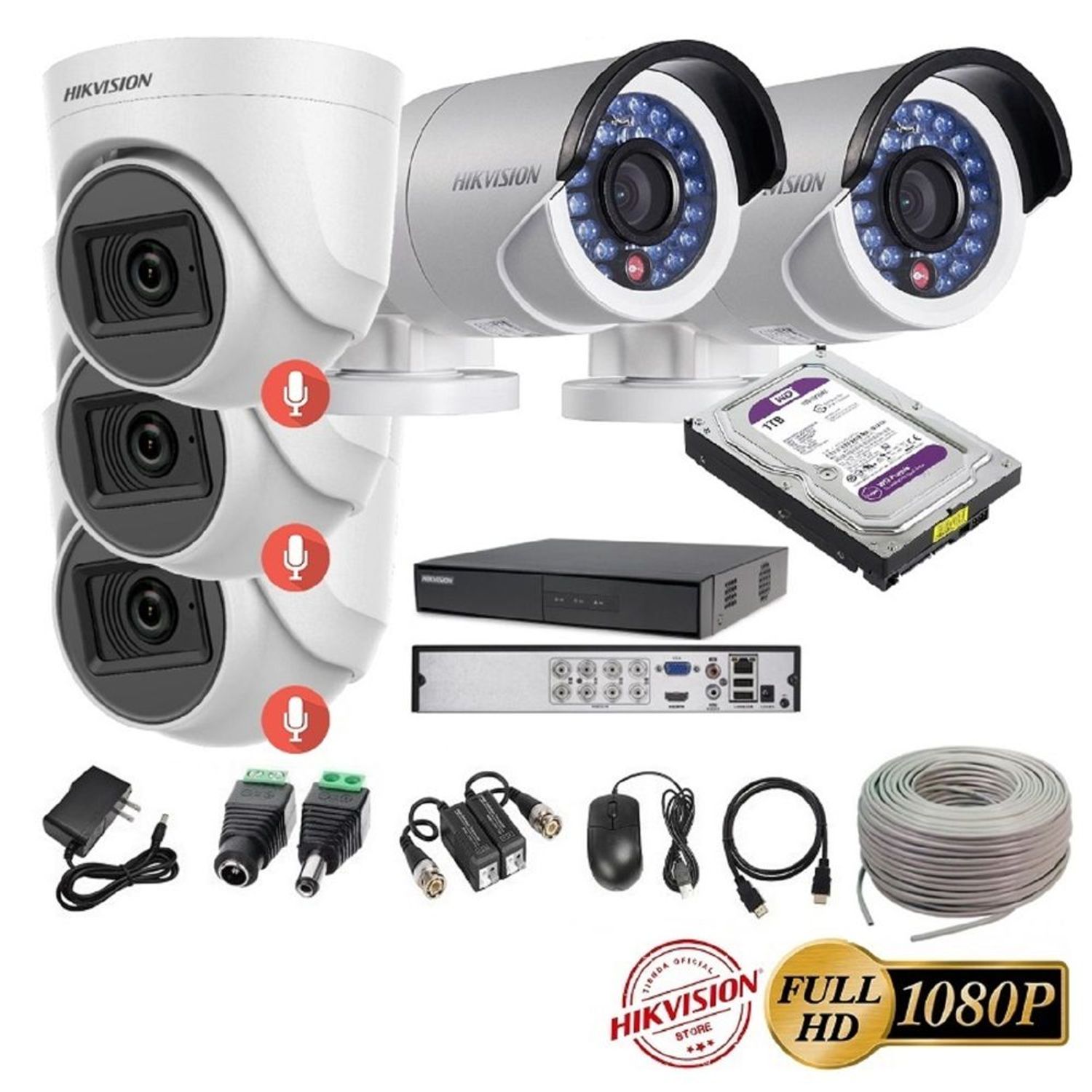 kit 1 Cámaras Seguridad Domo Interior FULLHD Hikvision I Oechsle - Oechsle