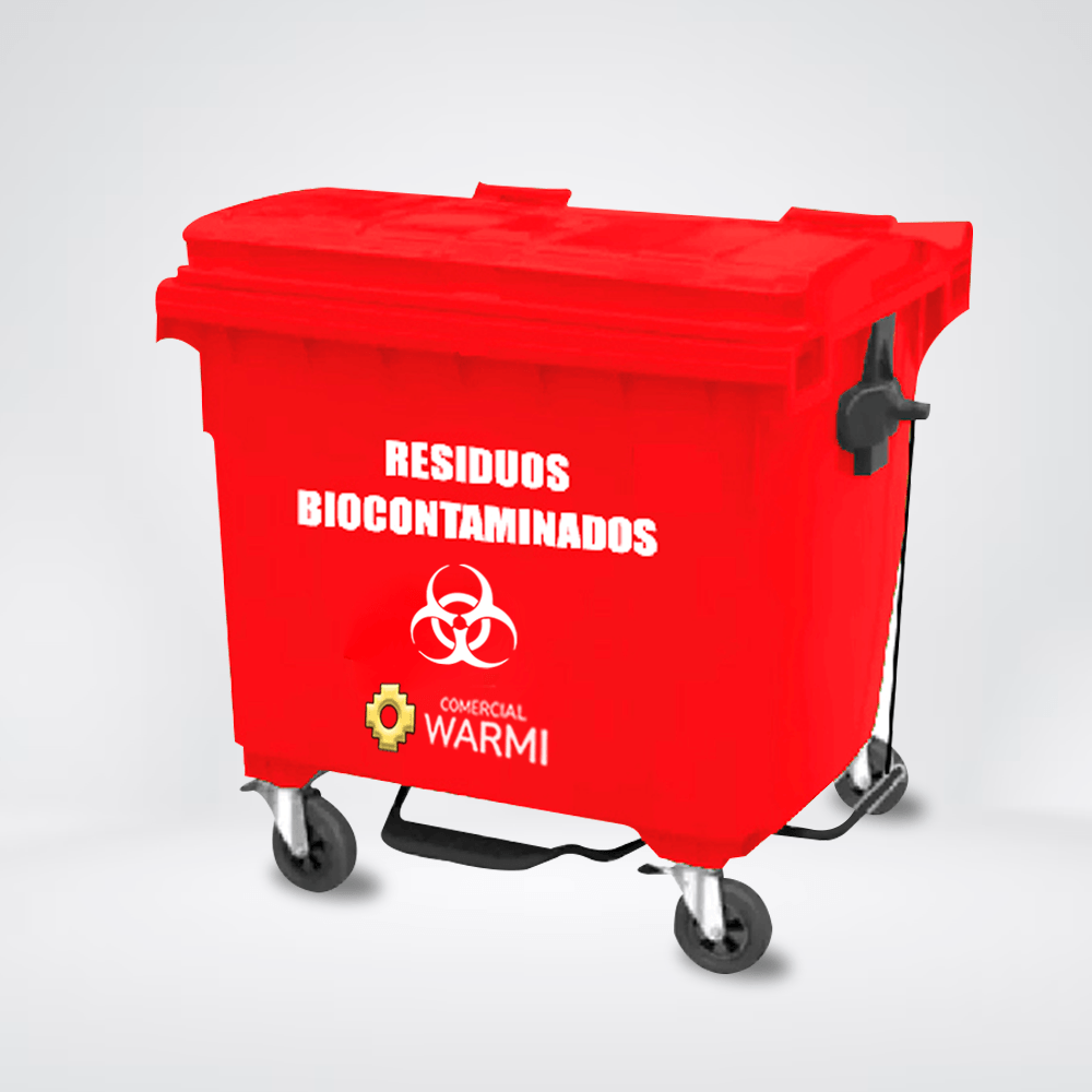 Contenedor de Basura WARMI 1100 Lts. Rojo