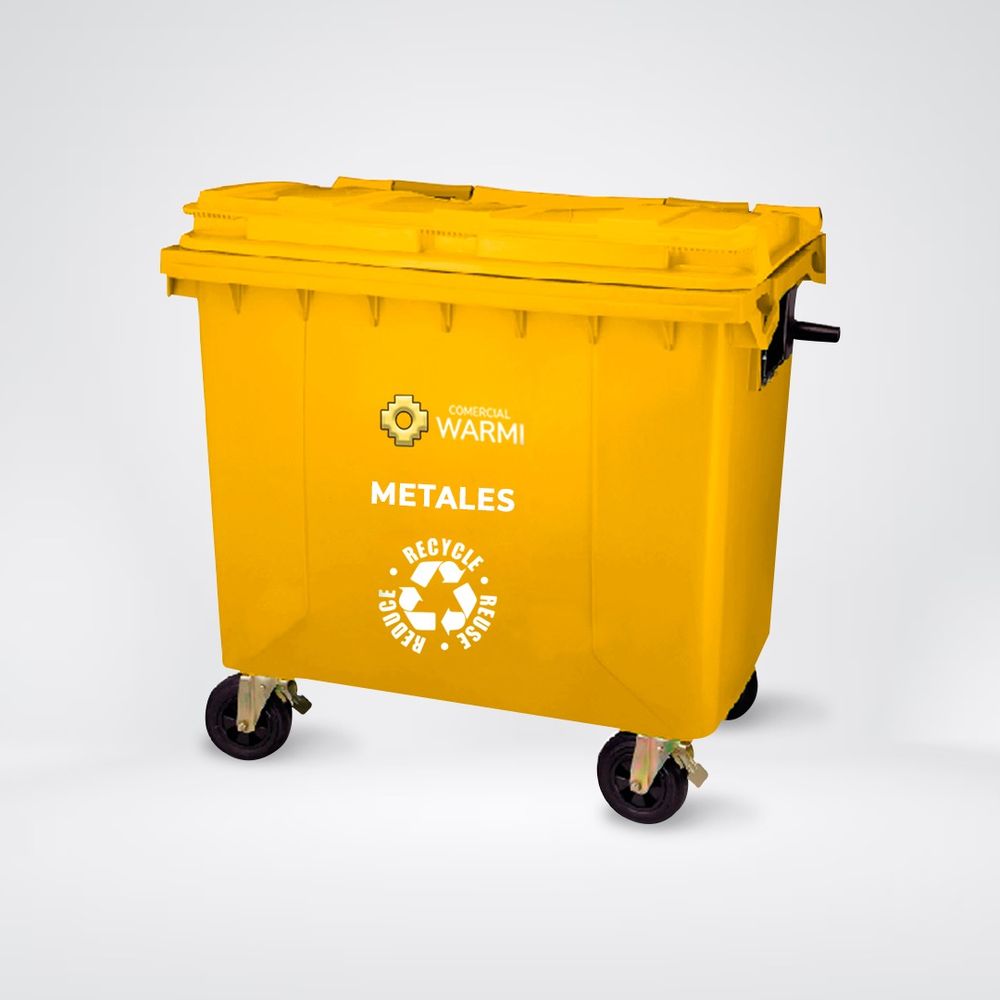 Contenedor de Basura WARMI 1100 Lts. Amarillo