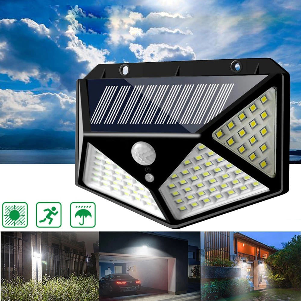Reflector Solar LEDS Lampara de Pared Recargable Exteriores