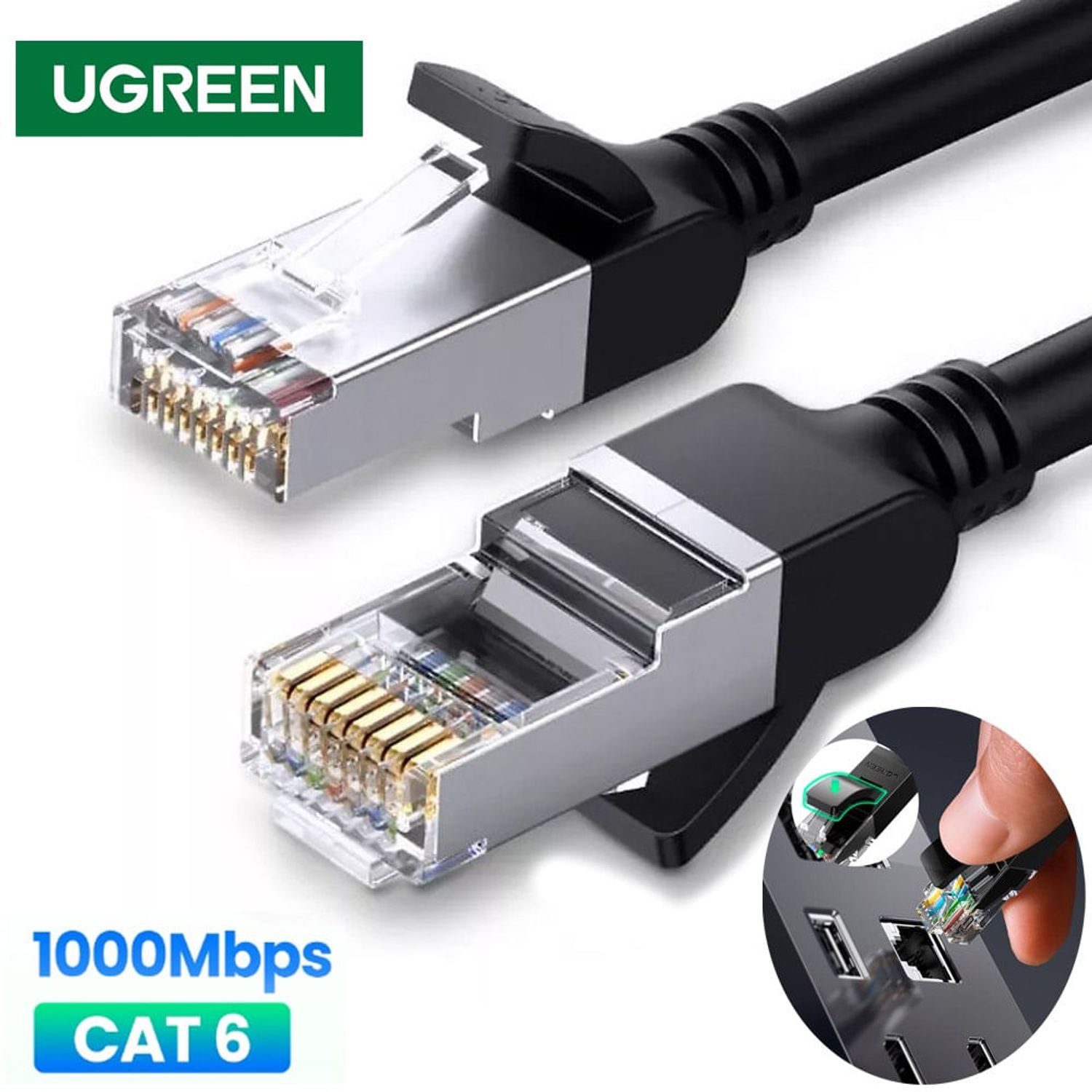 Cable Ethernet Cat 7 de 100 pies para exteriores e interiores, cable de red  de Internet largo de alt…Ver más Cable Ethernet Cat 7 de 100 pies para