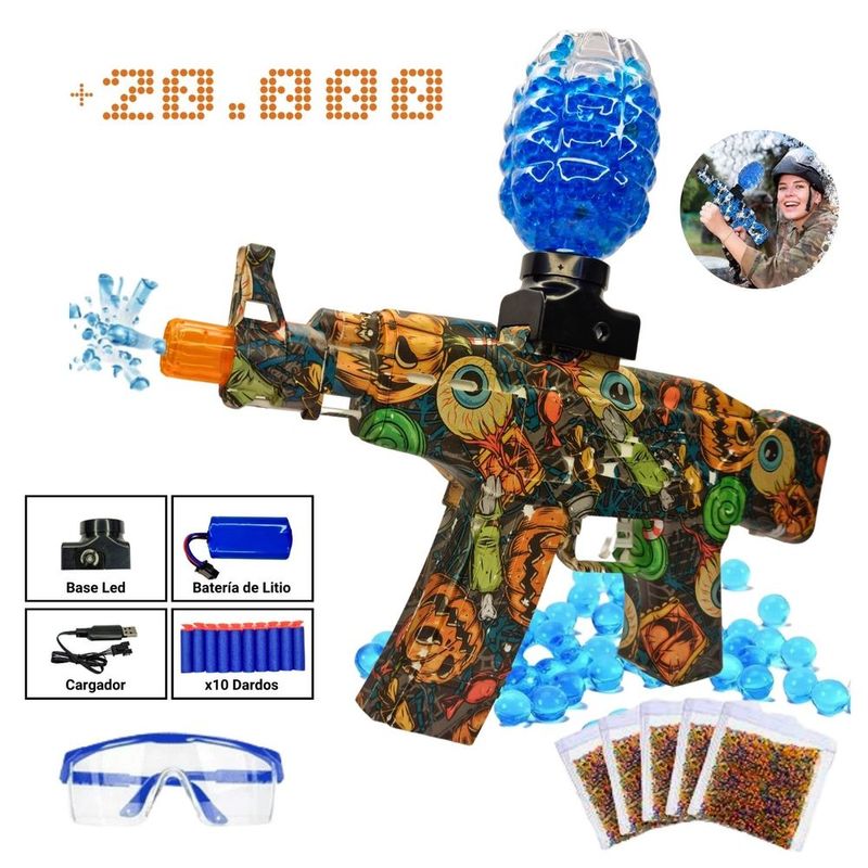 Pistola de Hidrogel Glock con 800 Balines + 6 Dardos
