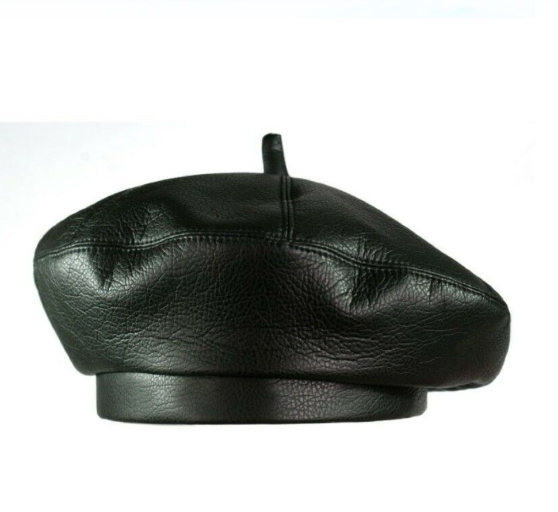 Boina Gorro Kast.pe Francesa Cuero Negro