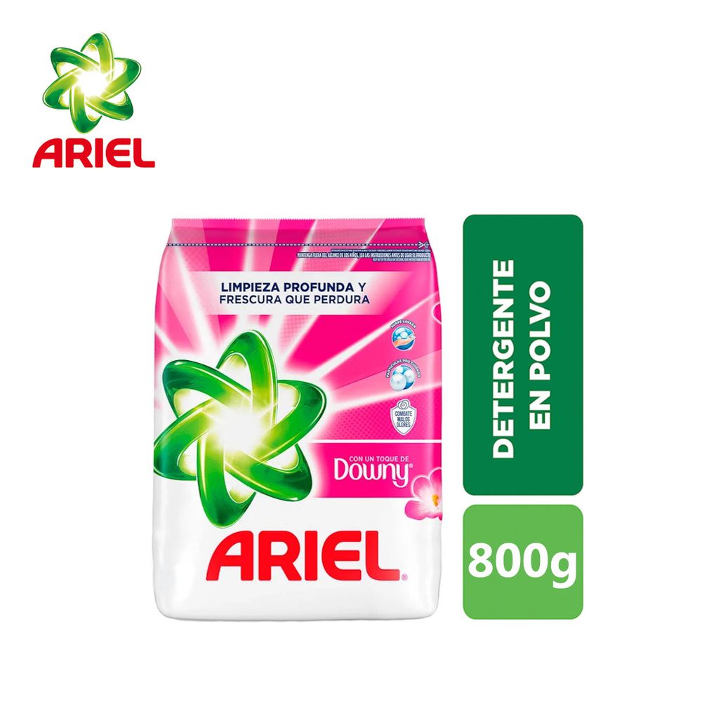 Detergente en Polvo Ariel 800 Gramos Downy