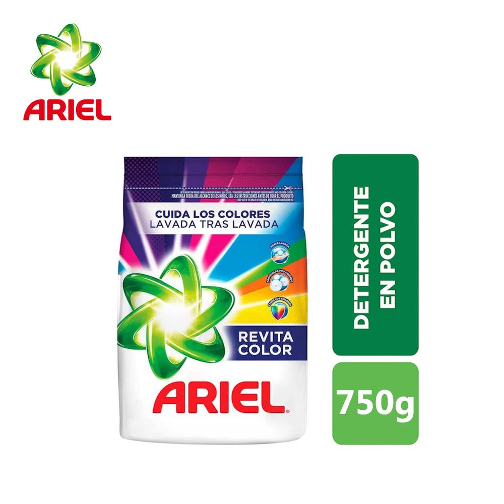 Detergente en Polvo Ariel 750 Gramos Revitacolor I Oechsle - Oechsle