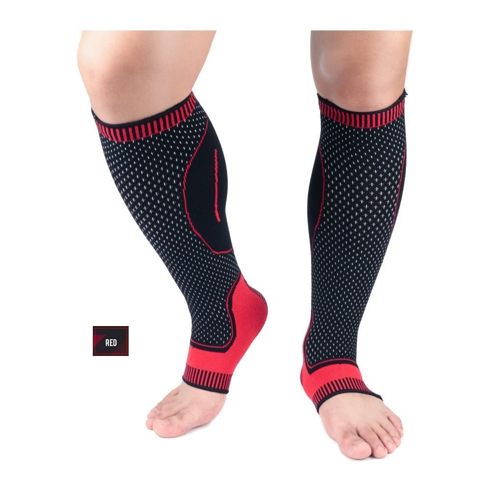 Medias de Compresión Deportiva (2 unidades) Generico Todo Deporte Rojo Talla M