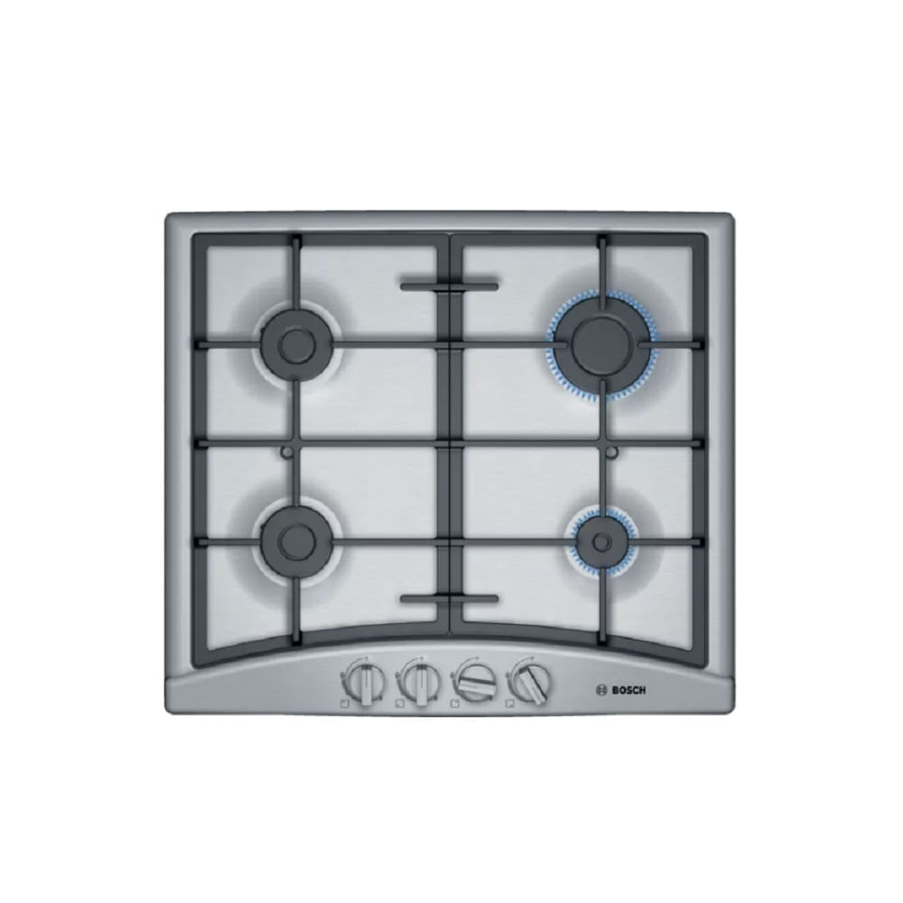 Cocina Bosch PGP6G5B90L Empotrable a Gas 4 Quemadores Acero Inox
