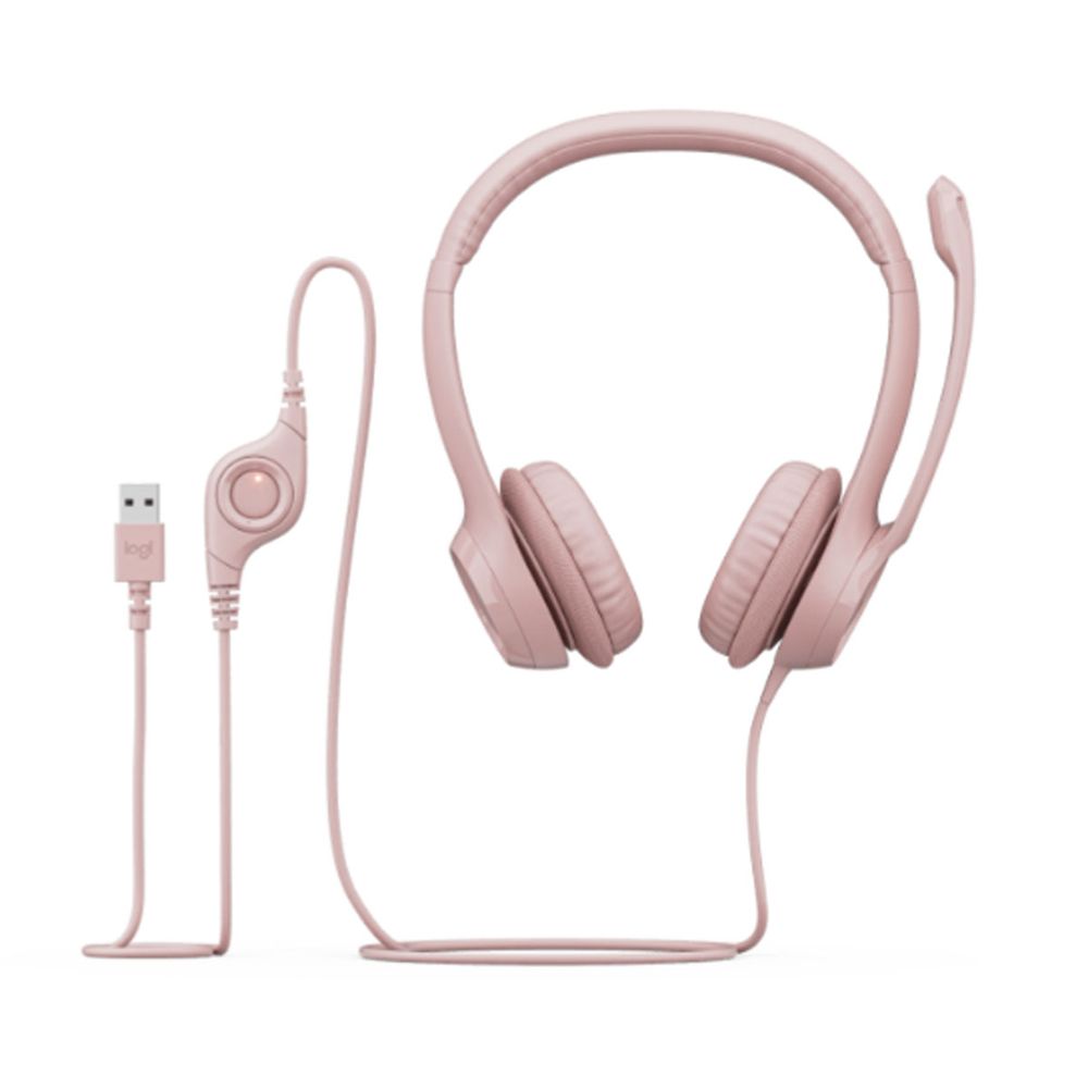 Audifono C/Microf. Logitech H390 Usb Noise Cancelling Rosado