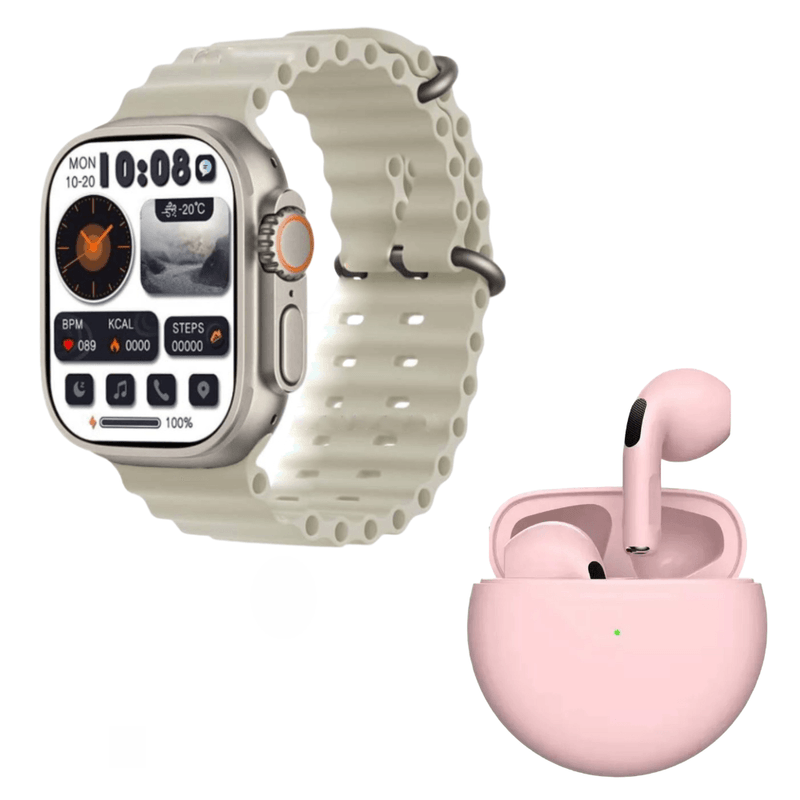 Pack Smartwatch Hello Watch 3 Negro 4GB Amoled Acuatico y Audifonos Pro 6  Blanco I Oechsle - Oechsle