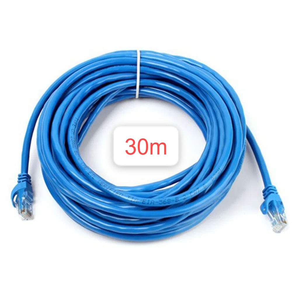 Cable Internet Red 30m Adaptador Rj45 CAT6 Ethernet UTP LAN BLUE