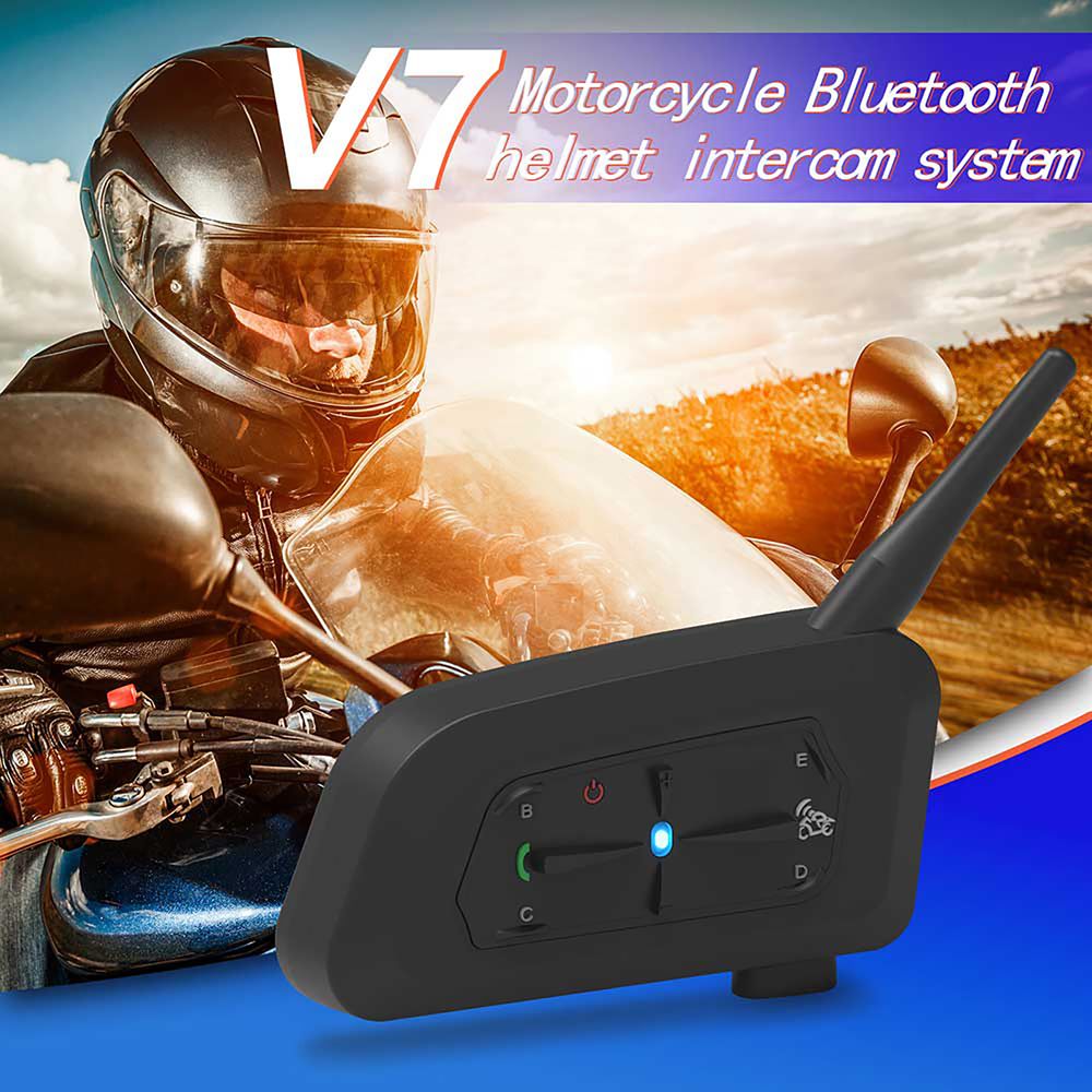 Combo 2 Intercomunicadores Bluetooth para Casco de Moto Ejeas V6