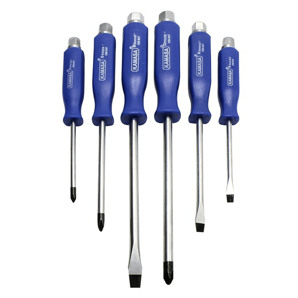 Juego Desarmador Golpe M/Azul X6Pcs Kamasa KM947
