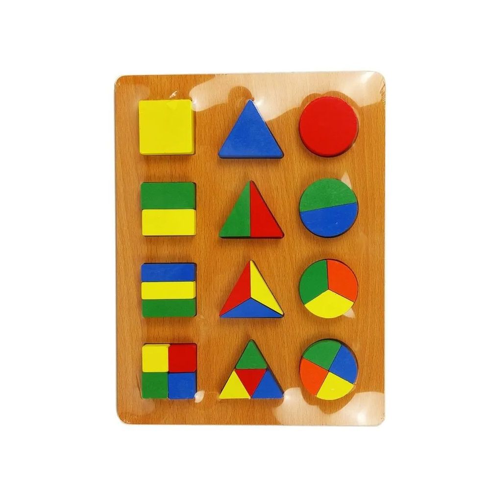 Rompecabezas De Madera Con Figuras Geométricas Para Niños I