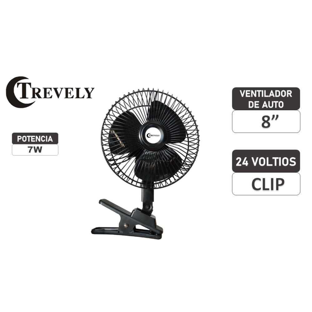 Ventilador para auto 8" TREVELY CT-802 - 24 voltios