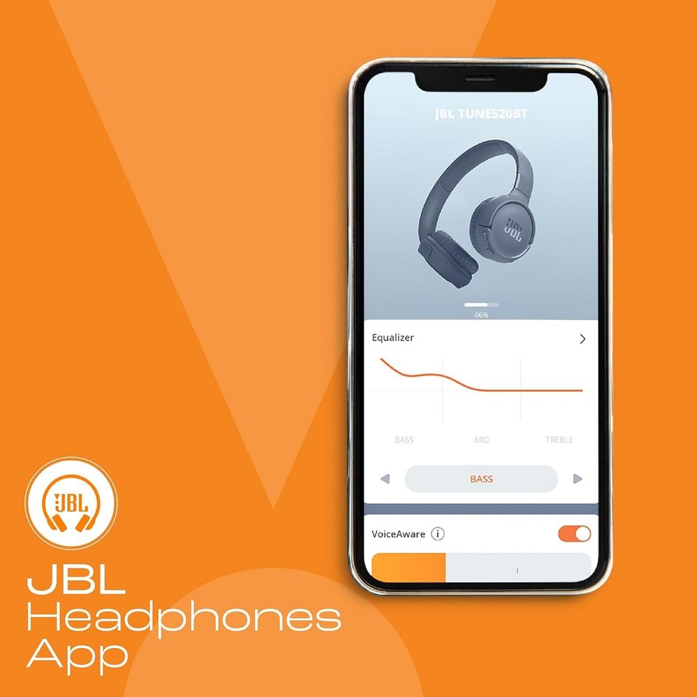 Audífono JBL Tune 520BT Bluetooth Pure Bass Sound Azul I Oechsle