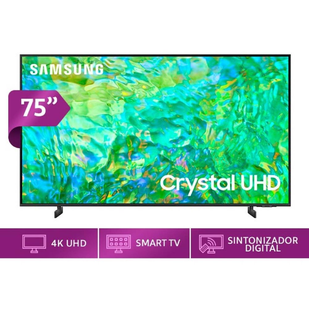 Televisor SAMSUNG Crystal UHD 75"" 4K Smart TV UN75CU8000GXPE (2023)