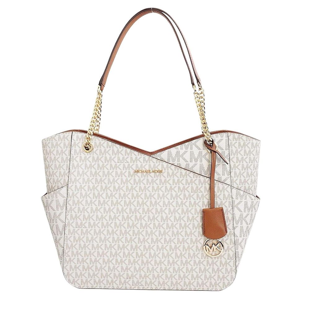 Cartera Michael Kors Jet Set Signature Vanilla