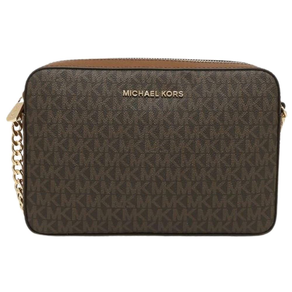 Cartera Crossbody Michael Kors Jet Set - Marrón/Beige