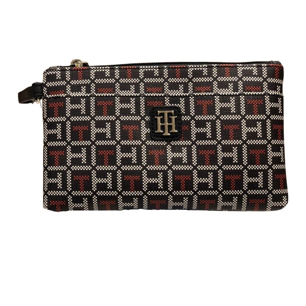 Cartera de Mano o Wrislet Tommy Hilfiger Monogram - Azul/Rojo