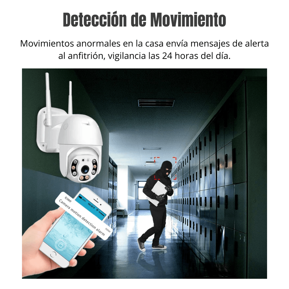 Cámara de Seguridad WiFi HD Con Detección de Movimiento